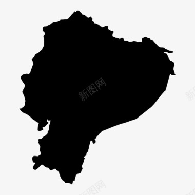盒子厄瓜多尔国家符号地图图标图标