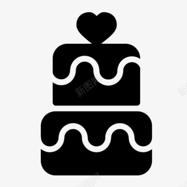蛋糕甜点浪漫图标图标