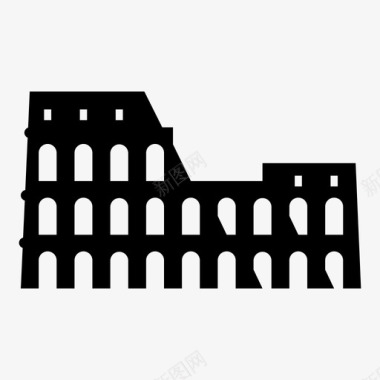 建筑与城市罗马斗兽场罗马地标图标图标