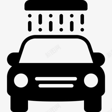 汽车洗车免下车清洗自动清洗图标图标