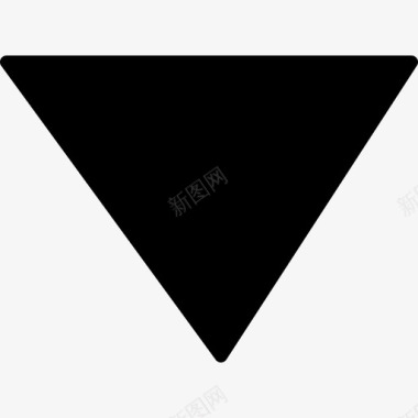 倒三角黑色变体形状基本要素图标图标