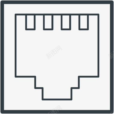 插头插座图标互联网插座电子线图标图标