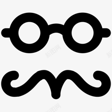 胡子groucho眼镜滑稽搞笑图标图标