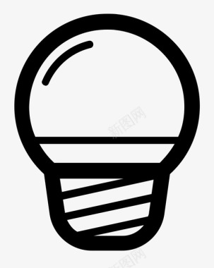 led灯泡创意冰淇淋图标图标