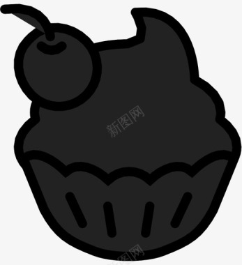 纸杯蛋糕松饼迷你蛋糕图标图标