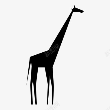长颈鹿生活最高有蹄类图标图标