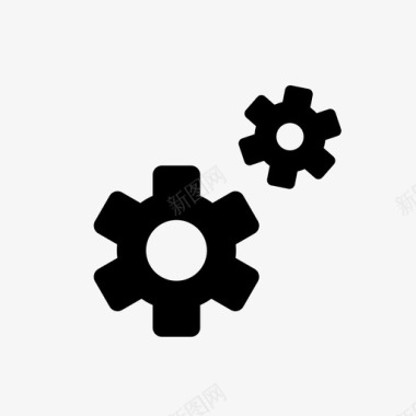 向左旋转齿轮对齐选项图标图标
