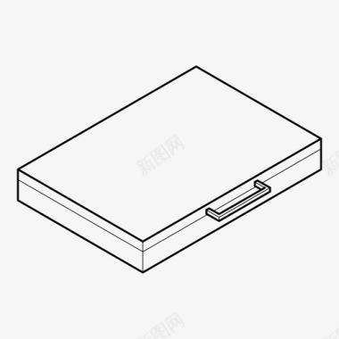 重要通告公文包商务封闭式图标图标