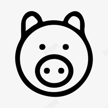 猪猪脸肉图标图标