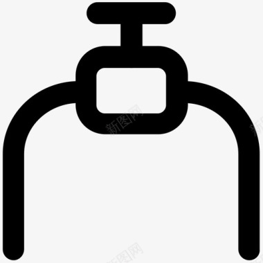 煤气煤气龙头工业粗体线图标图标