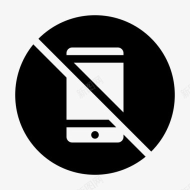 白色禁止符号禁止电话禁止使用电话安全区域图标图标
