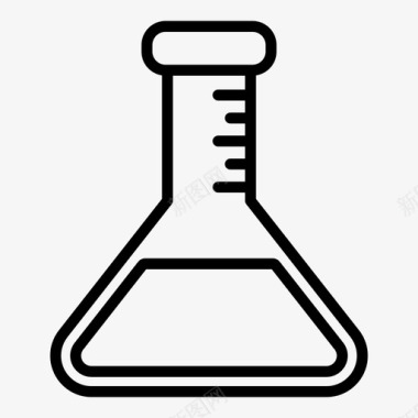 液体背景锥形烧瓶化学品化学图标图标