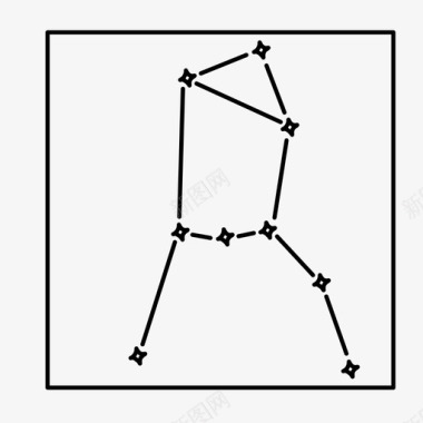 古典怀旧背景图案图片猎户座参宿七贝拉特里克斯图标图标