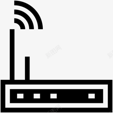 波形wifi路由器无线互联网wifi信号图标图标