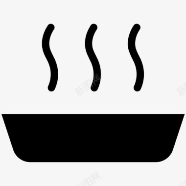 logo设计热碗暖饭香喷喷图标图标