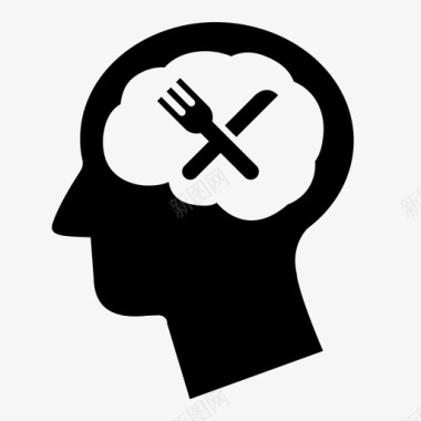 餐厅大脑吃饭图标图标
