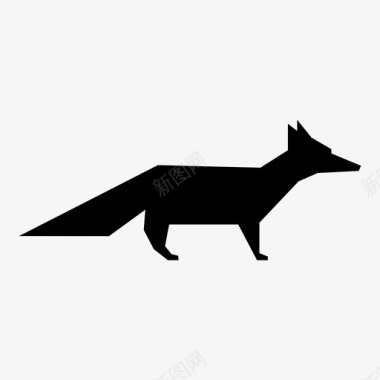 奔跑狐狸犬科狼图标图标