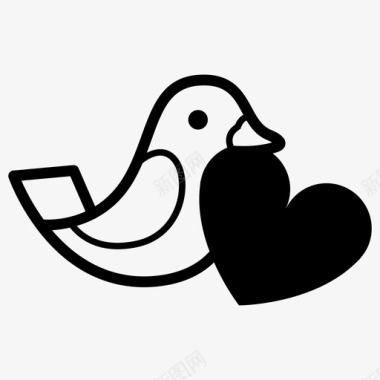 鸽子的爱鸟心图标图标