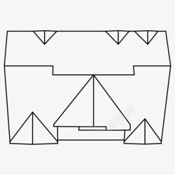 屋顶平面鸟瞰房子俯视图屋顶图标高清图片