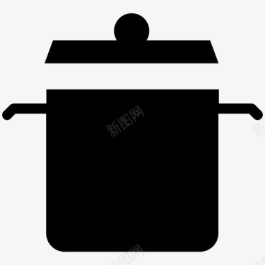 厨房用具烹饪锅砂锅炊具图标图标