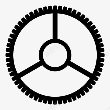 钟轮金属机械图标图标