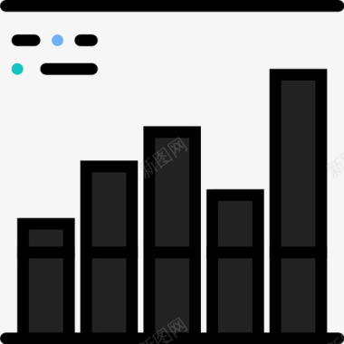 购物信息图表条形图业务数据图标图标