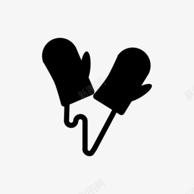 连指手套各种各样图标图标