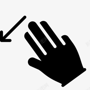 移动三个手指向下轻扫三个手指向下滑动向下滑动图标图标