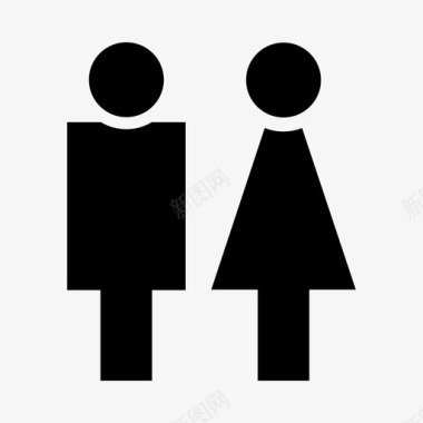 男女组合日本洗手间性别偶像图标图标
