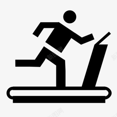 跑步机跑步机运动象形图图标图标