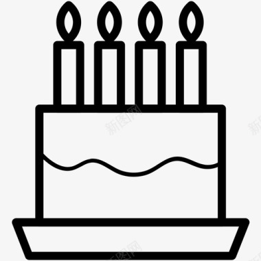 生日生日蛋糕蛋糕火焰圣诞蛋糕图标图标