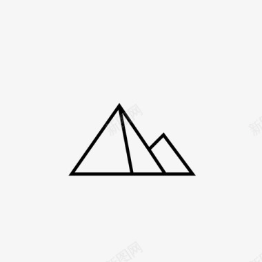 金字塔石灰岩旅游图标图标