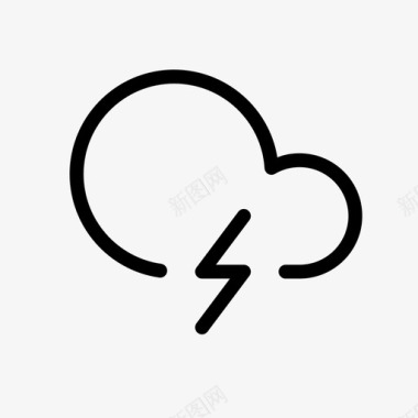 风暴闪电云预报图标图标