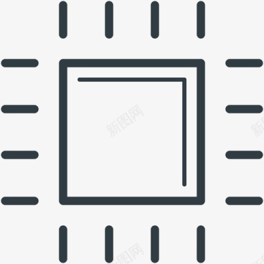 芯片向量处理器线路图标图标
