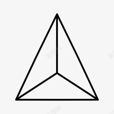 三边三角形三边科学图标图标