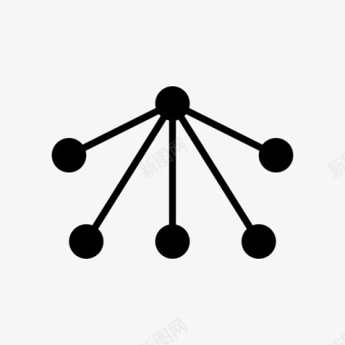 树形拼图网络拓扑路由器图标图标