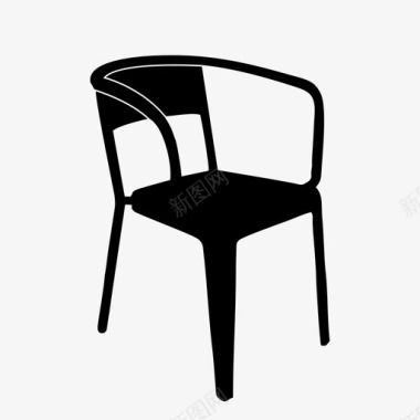 庭院椅子休闲椅家具图标图标