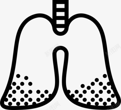 肺疾病肺部疾病身体图标图标