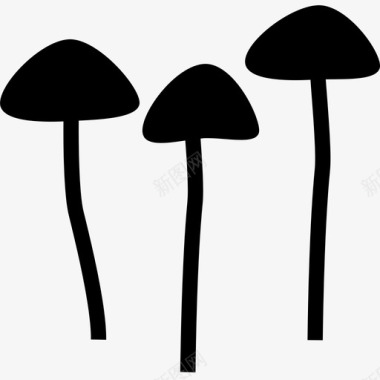 蘑菇茎孢子图标图标