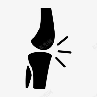 运动关节肩膀疼痛图标图标