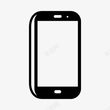 黑色手机边框智能手机技术漂亮的智能手机图标图标
