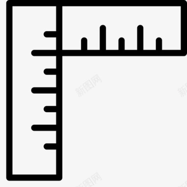 测量直角尺测量管理图标图标
