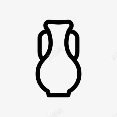 陶瓷瓶案底花瓶白色花瓶装饰花瓶图标图标