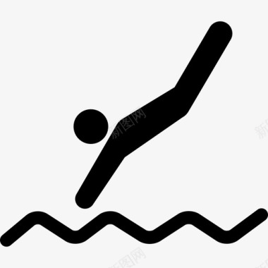 跳水运动游泳跳水运动多种运动图标图标