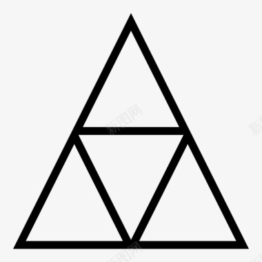 四倍三角形箭头危险图标图标