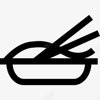 筷子面条盘食物图标图标