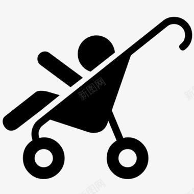 婴儿手推车婴儿车手推车儿童图标图标