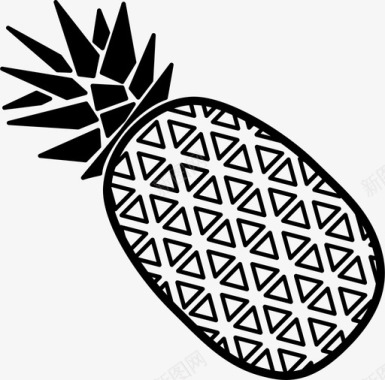 菠萝农产品多叶图标图标