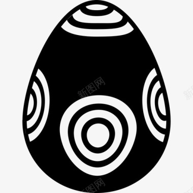 复活节彩蛋同心圆图案图案食品复活节彩蛋图标图标