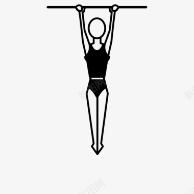 体操运动员单杠动作运动员图标图标